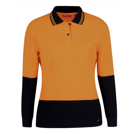 LADIES HI VIS L/S COMFORT POLO